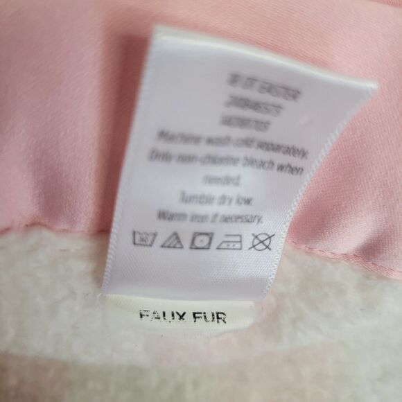 2018 Gymboree Plush Baby Security Blanket Pink White Stripes Satin Trim 30”x30” - Picture 12 of 12